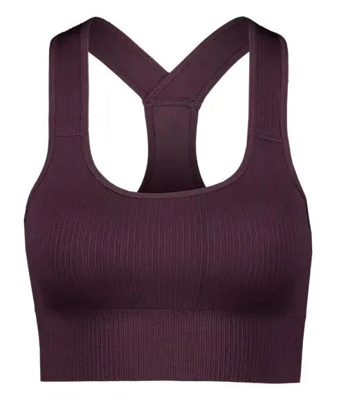 ribbed seamless bra w