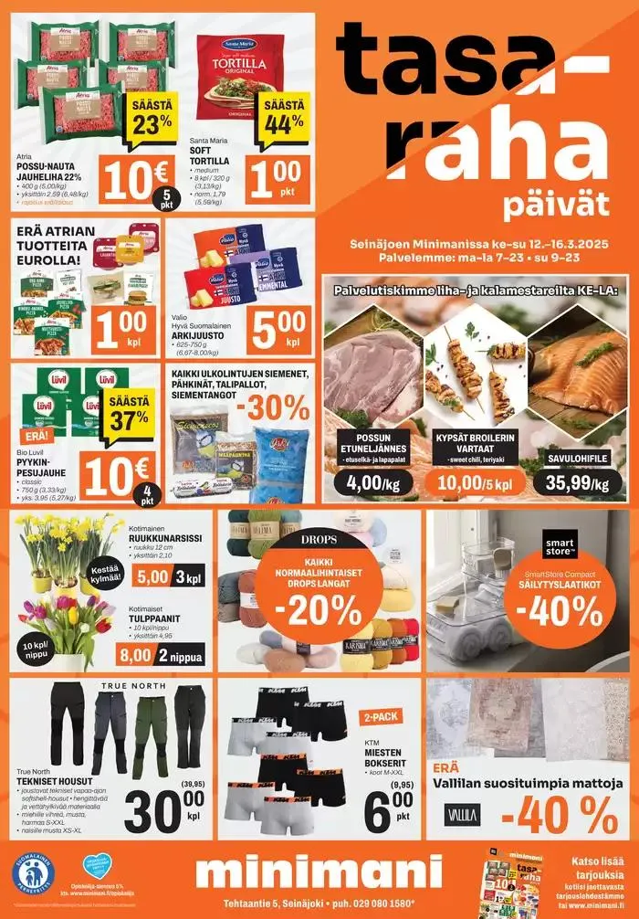 Laaja valikoima tarjouksia voimassa alkaen 12. maaliskuuta - 16. maaliskuuta 2025 - Tarjouslehti sivu 1