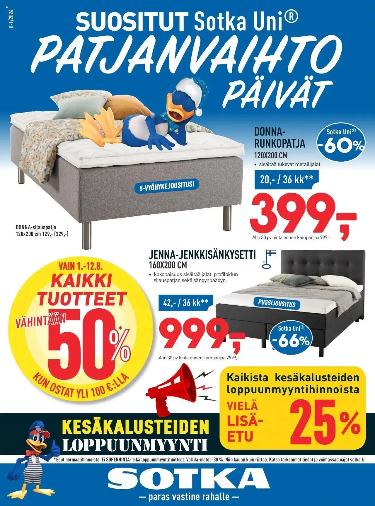Sotka tarjoukset voimassa alkaen 1. elokuuta - 31. joulukuuta 2024 - Tarjouslehti sivu 1
