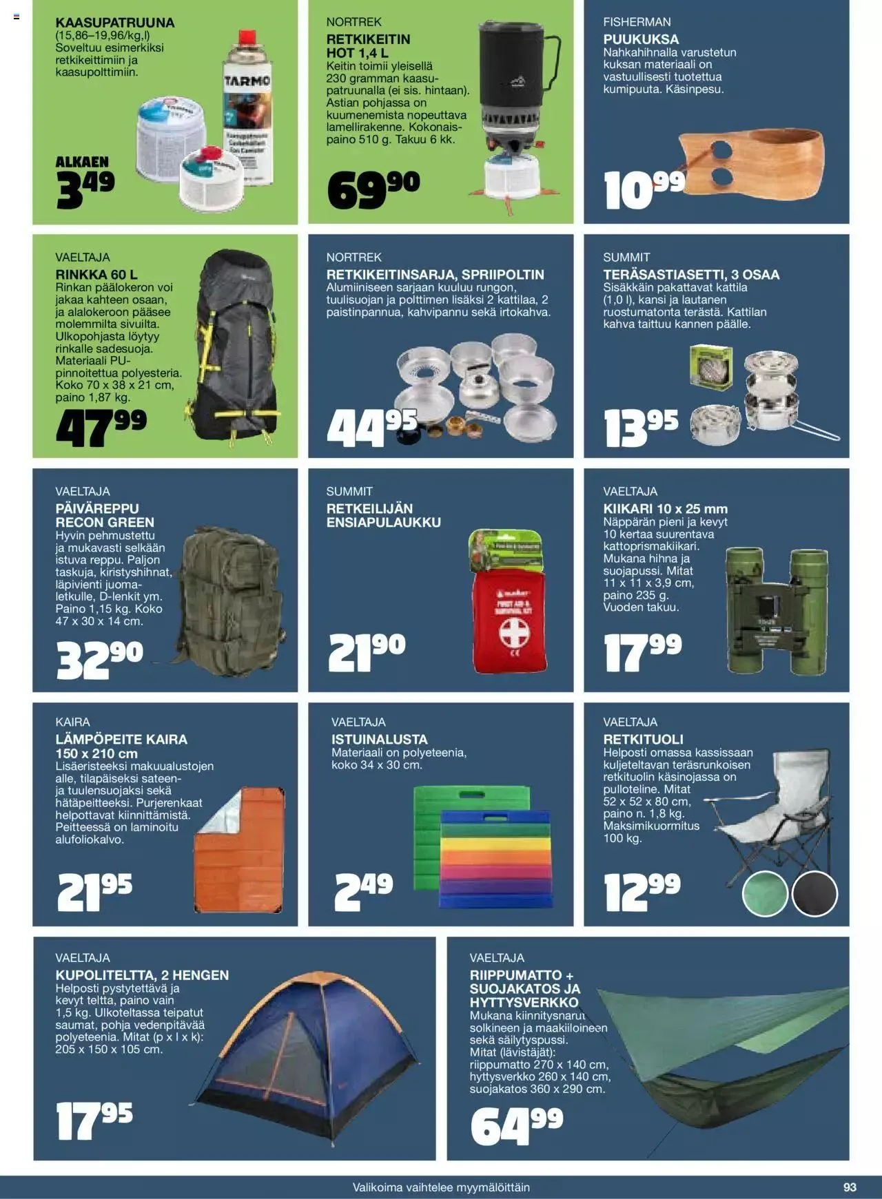 Tokmanni - Kesä 2024 voimassa alkaen 1. huhtikuuta - 31. joulukuuta 2024 - Tarjouslehti sivu 93