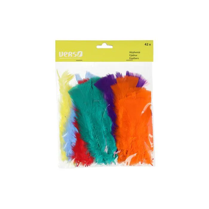 VERSO KORISTEHÖYHENET RAUTALANGALLA VÄRIMIX 42 KPL