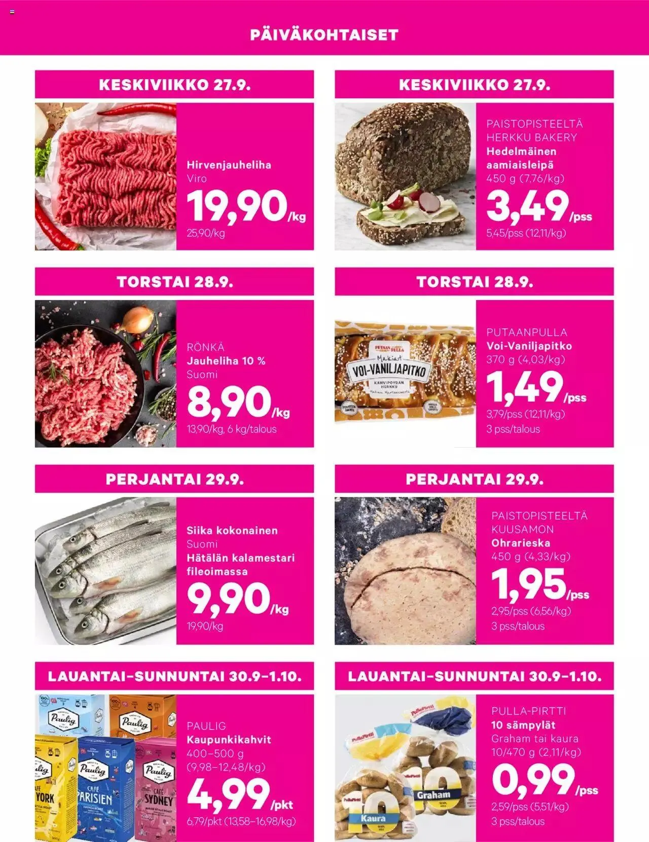 Sokos - Sokos Herkku Oulu Valkea 3+1 päivää syksy 2023 voimassa alkaen 27. syyskuuta - 1. lokakuuta 2023 - Tarjouslehti sivu 7