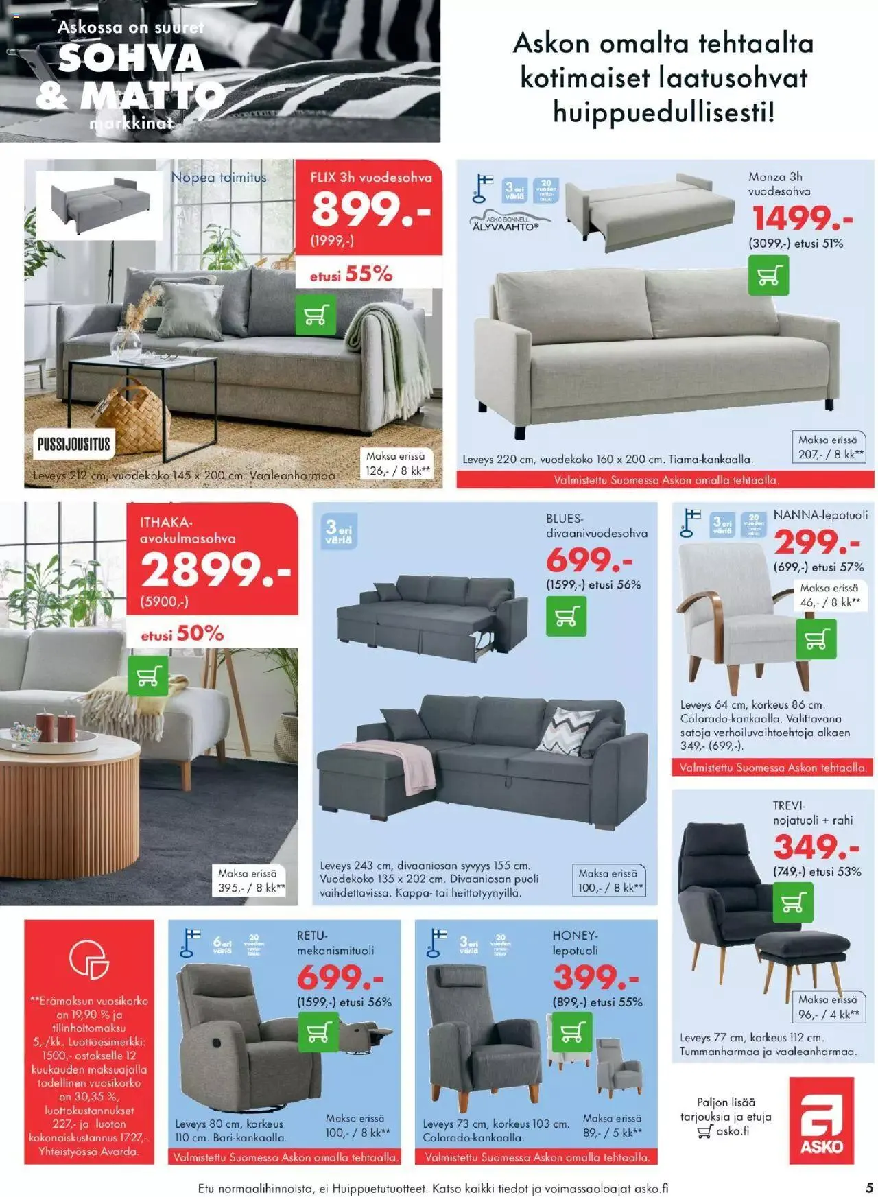 Asko tarjoukset voimassa alkaen 29. syyskuuta - 31. joulukuuta 2023 - Tarjouslehti sivu 5