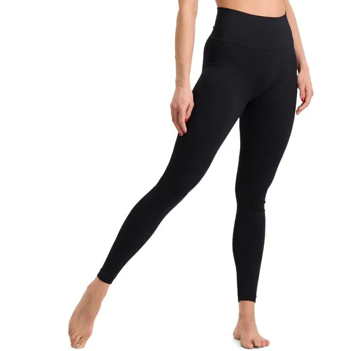 Seamless Blocked Tights, naisten treenitrikoot, Musta