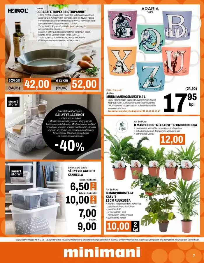 Minimani Yhtiöt Oy voimassa alkaen 12. maaliskuuta - 16. maaliskuuta 2025 - Tarjouslehti sivu 7