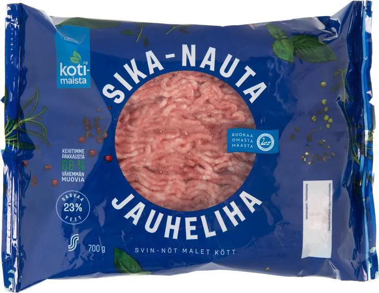 Kotimaista sika-nauta jauheliha 700 g