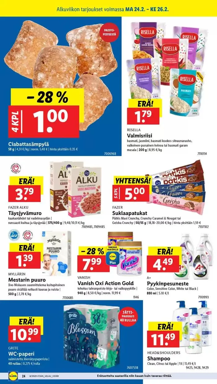 Huippudiilit ja alennukset voimassa alkaen 17. helmikuuta - 26. helmikuuta 2025 - Tarjouslehti sivu 26