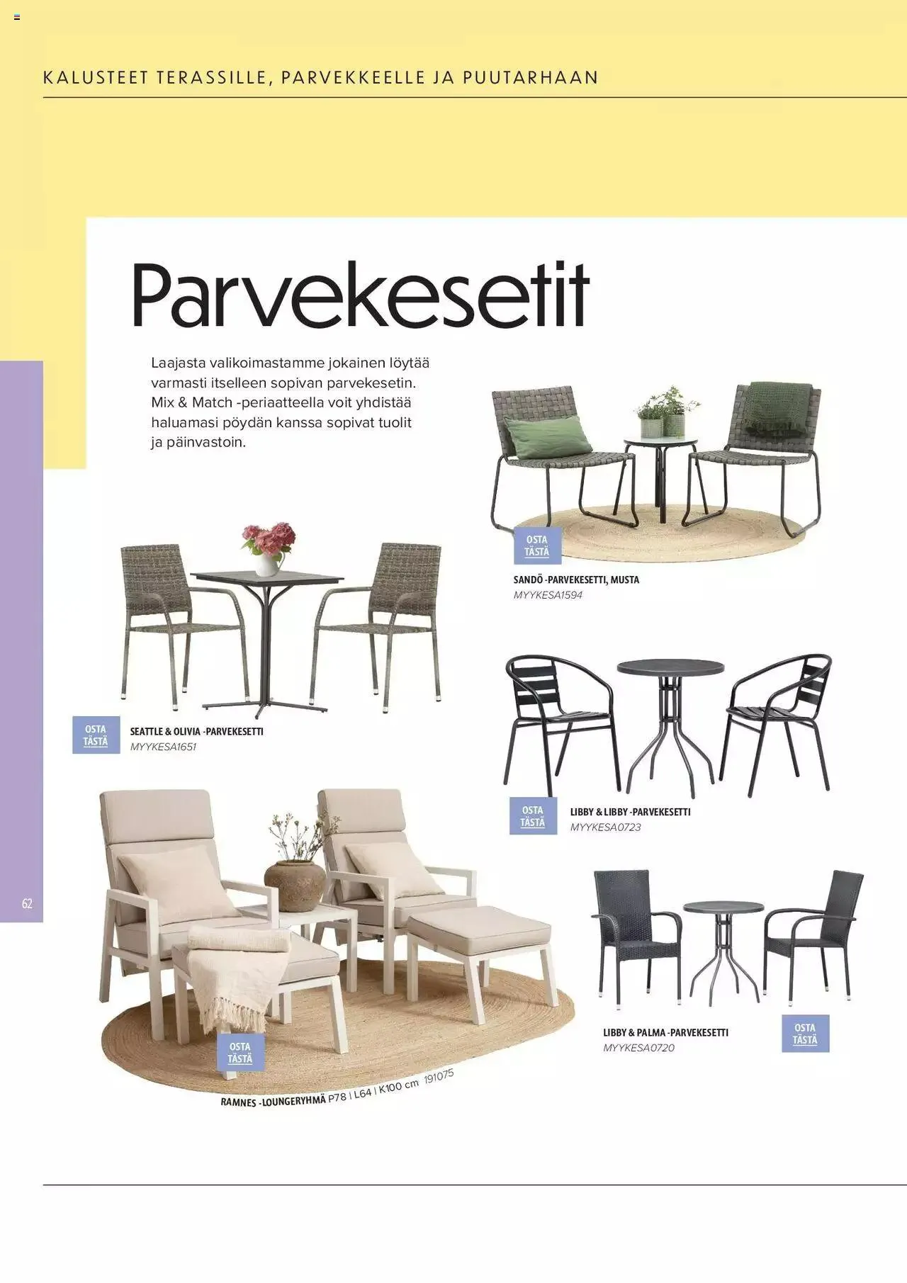 Masku tarjoukset - KESÄ 2024 voimassa alkaen 1. huhtikuuta - 31. joulukuuta 2024 - Tarjouslehti sivu 62