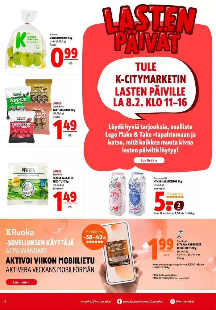 K-citymarket tarjoukset voimassa alkaen 6. helmikuuta - 20. helmikuuta 2025 - Tarjouslehti sivu 2