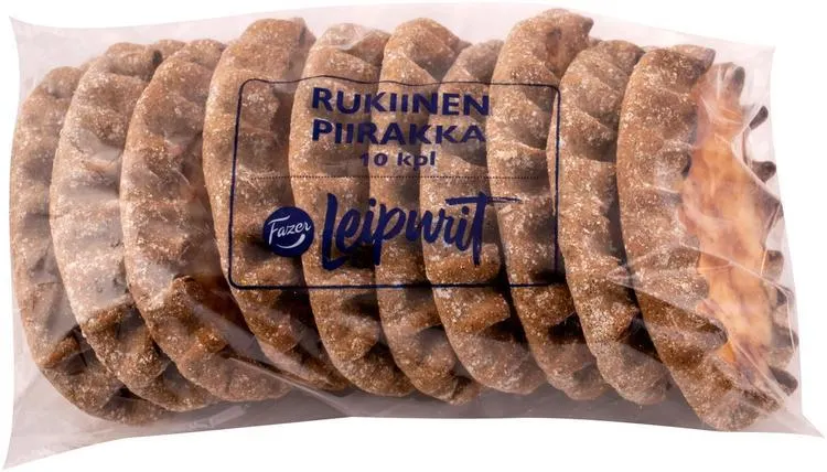 Fazer Leipurit rukiinen riisipiirakka 10 kpl