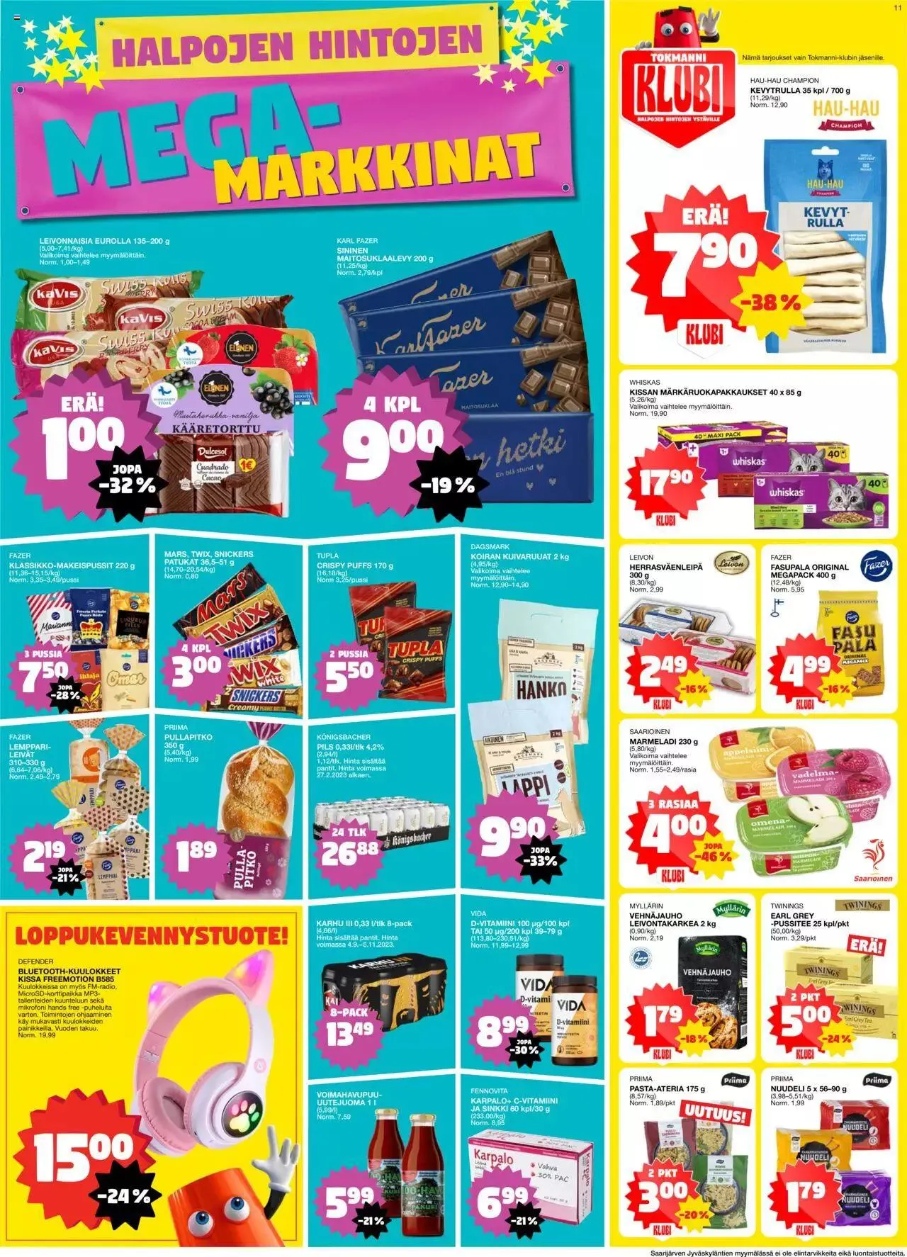 Tokmanni tarjoukset voimassa alkaen 25. syyskuuta - 1. lokakuuta 2023 - Tarjouslehti sivu 11