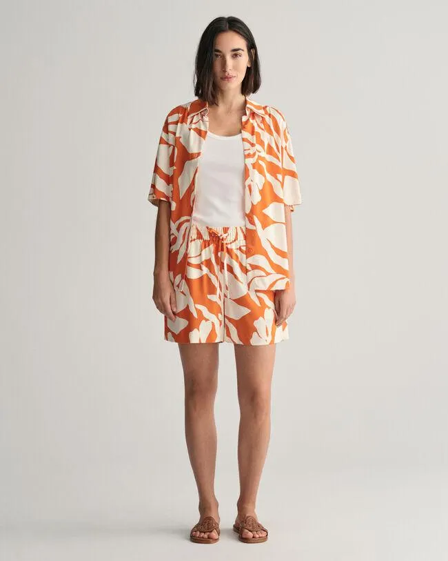 Relaxed fit ‑mitoitetut Palm Print Pull-On-shortsit