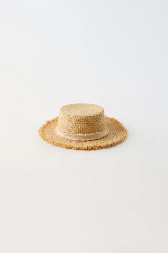 BOATER HAT WITH TIE
