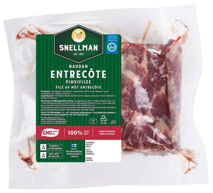 Snellman Naudan entrecoté pihvifilee n1kg