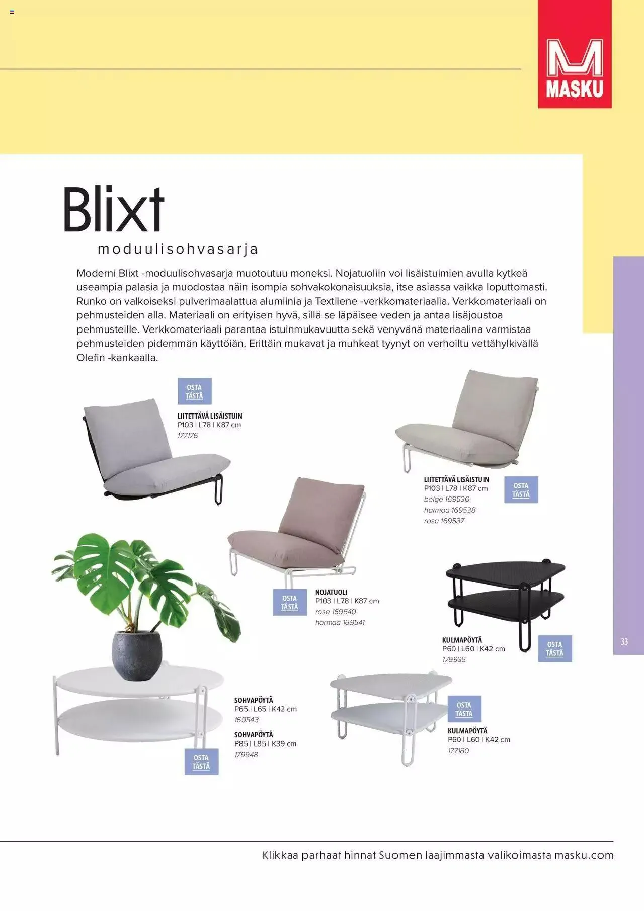 Masku tarjoukset - KESÄ 2024 voimassa alkaen 1. huhtikuuta - 31. joulukuuta 2024 - Tarjouslehti sivu 33