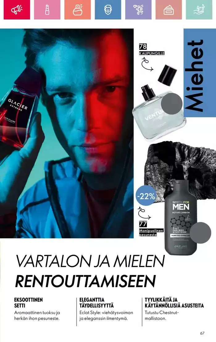 Oriflame tarjoukset voimassa alkaen 9. maaliskuuta - 29. maaliskuuta 2025 - Tarjouslehti sivu 67