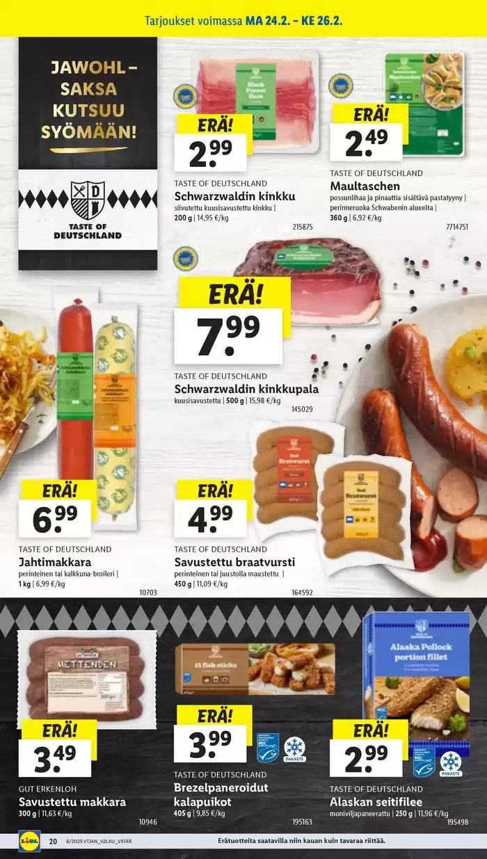 Huippudiilit ja alennukset voimassa alkaen 17. helmikuuta - 26. helmikuuta 2025 - Tarjouslehti sivu 20