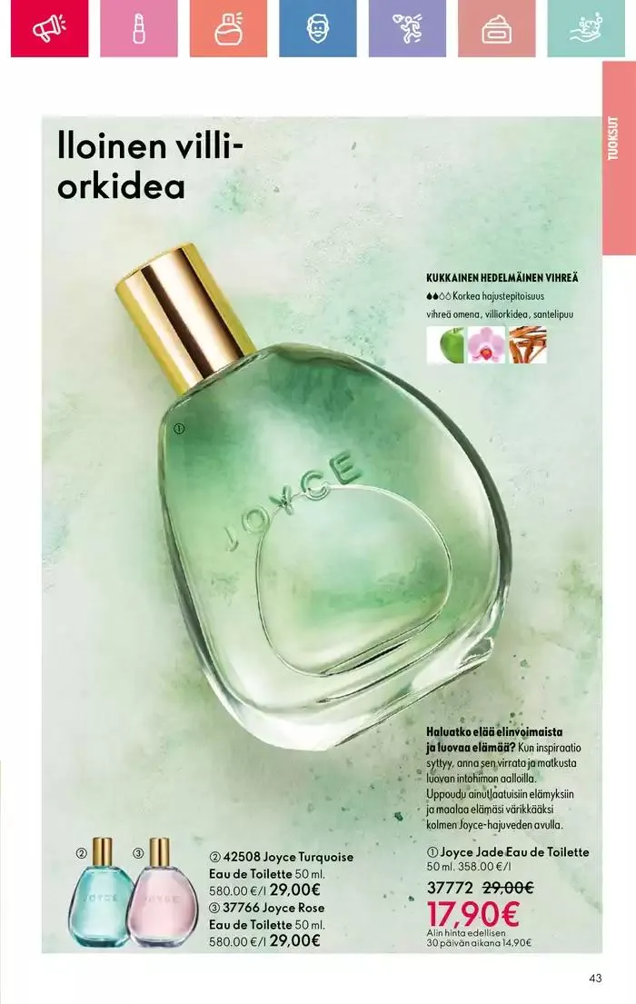 Oriflame tarjoukset voimassa alkaen 9. maaliskuuta - 29. maaliskuuta 2025 - Tarjouslehti sivu 43