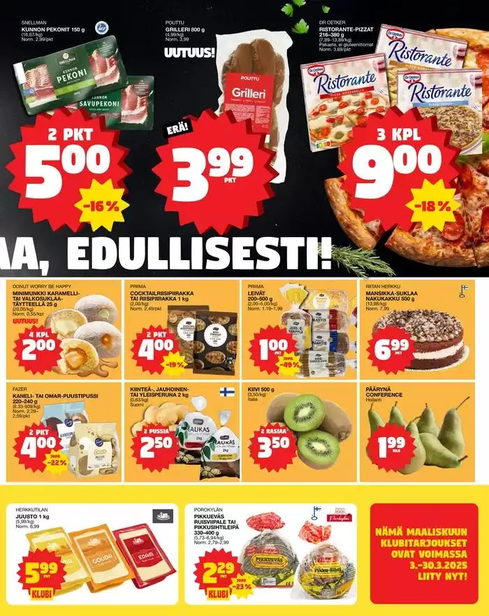 Ruokatarjoukset voimassa alkaen 13. maaliskuuta - 16. maaliskuuta 2025 - Tarjouslehti sivu 3