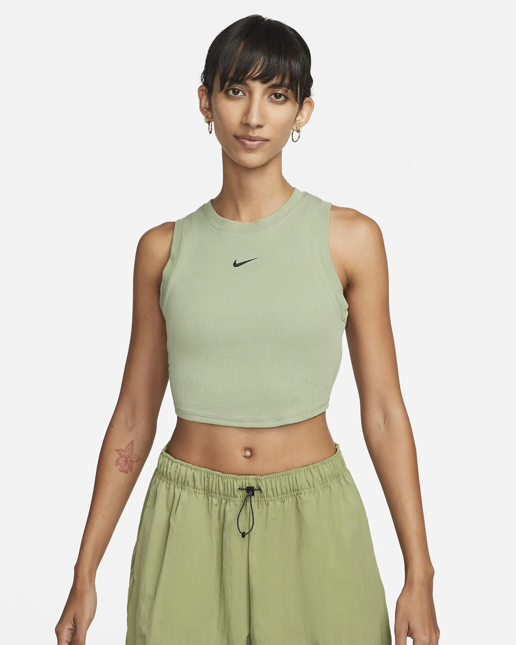 Women's Ribbed Cropped Tank Top