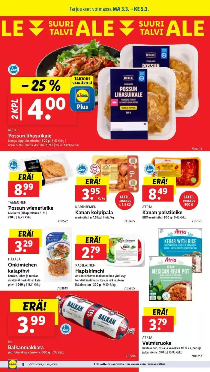 Mahtavia alennuksia valituista tuotteista voimassa alkaen 24. helmikuuta - 5. maaliskuuta 2025 - Tarjouslehti sivu 20