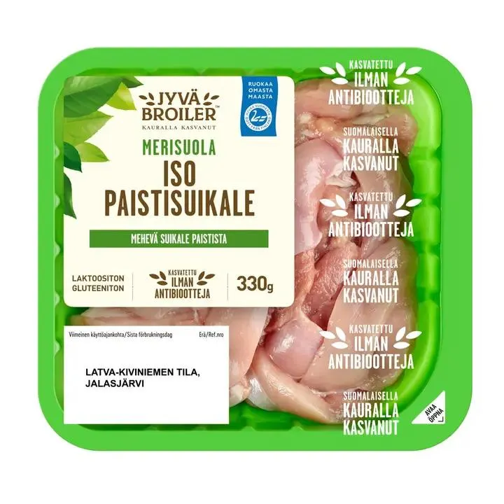 Jyväbroiler Broilerin Iso Paistisuikale Merisuola 330g
