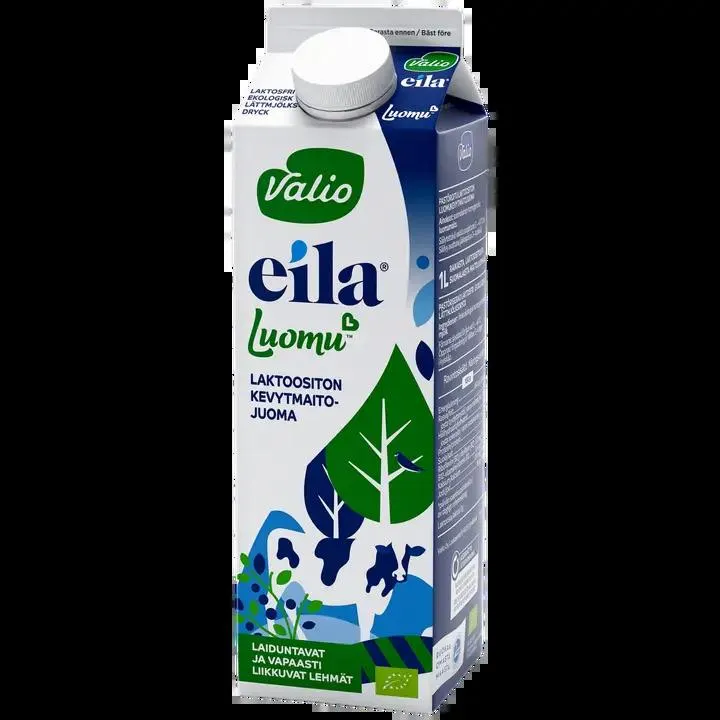 Valio Eila® Luomu™ kevytmaitojuoma 1 l laktoositon