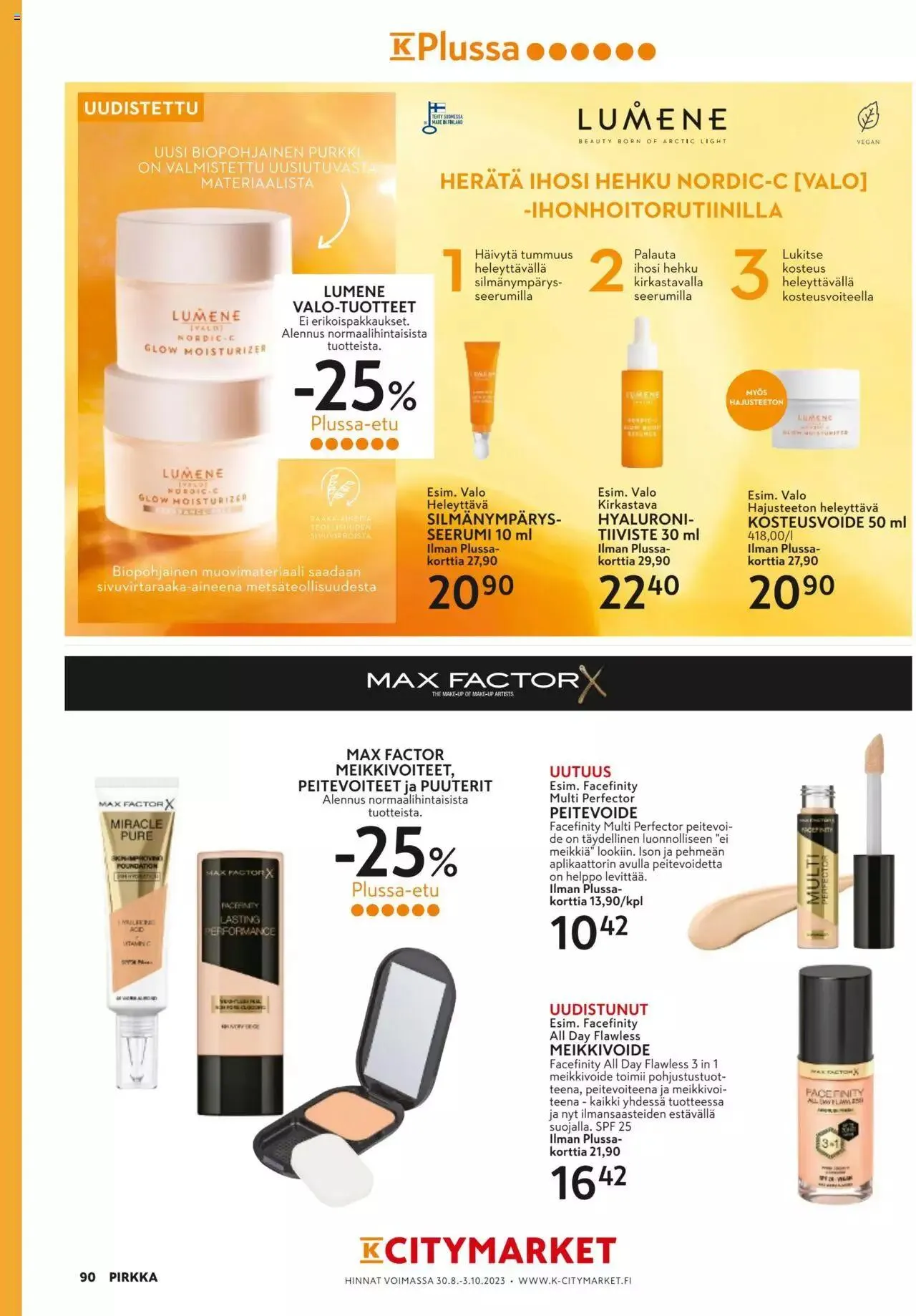 K-Market tarjoukset Pirkka 9/2023 voimassa alkaen 30. elokuuta - 3. lokakuuta 2023 - Tarjouslehti sivu 90