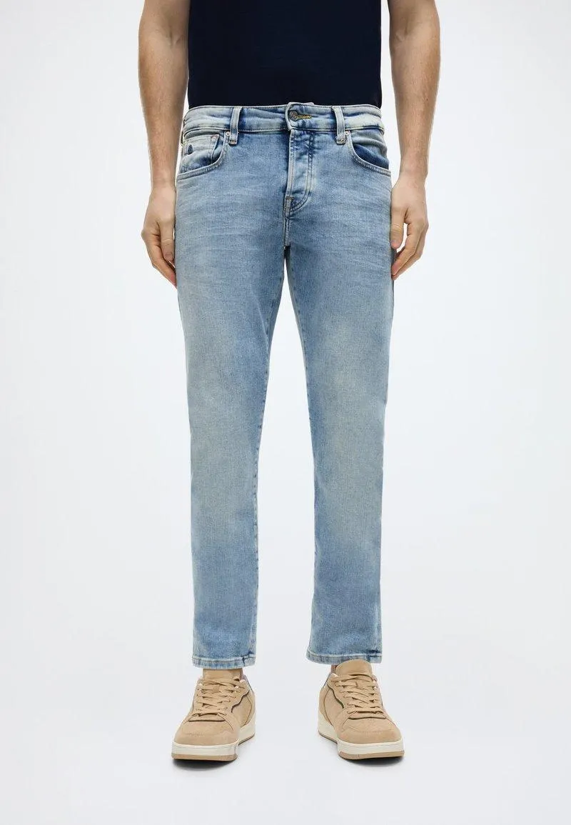 CORE RALSTON IN ORGANIC COTTON – AQUA BLUE - Slim fit -farkut - aqua blue