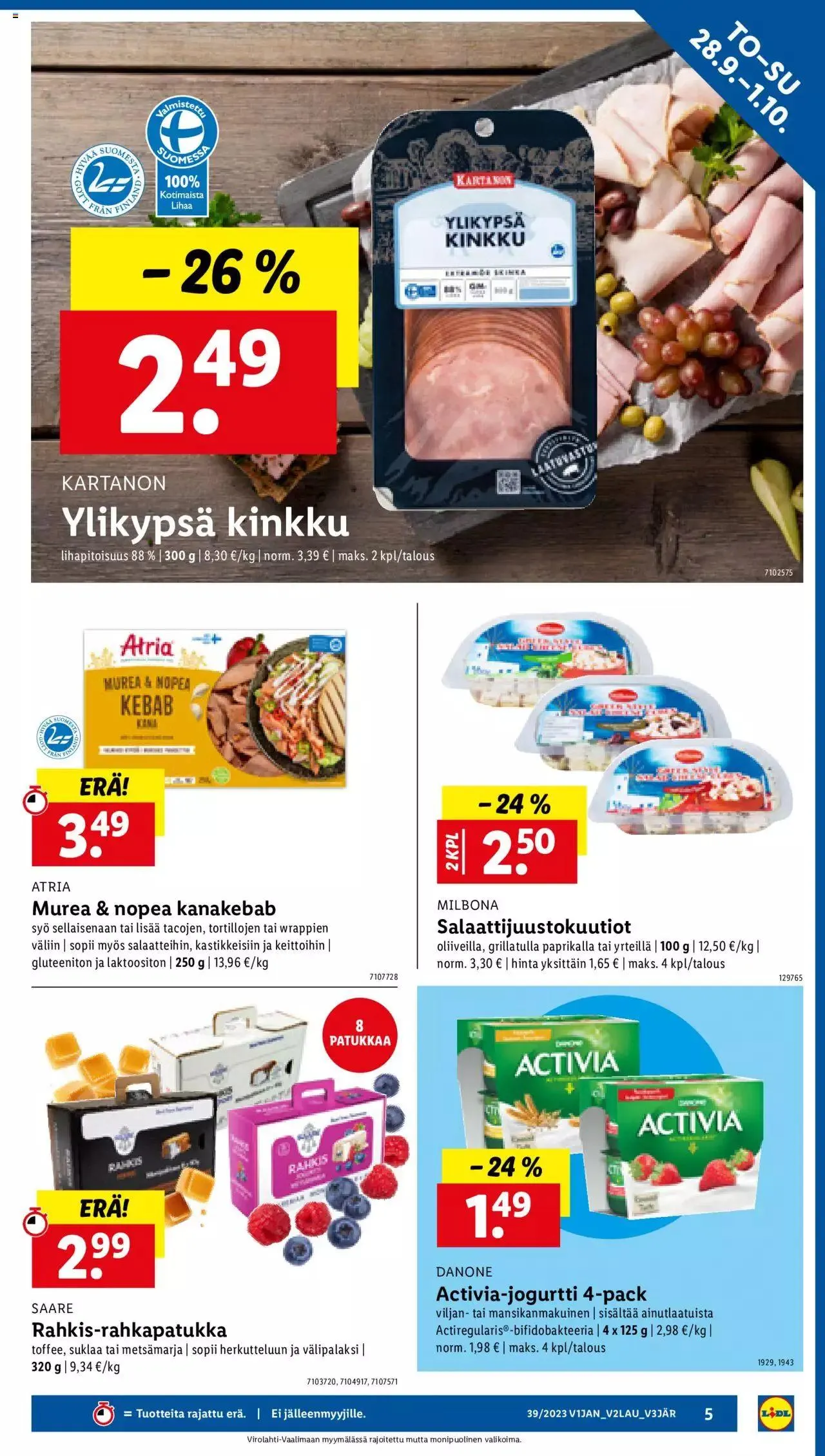 Lidl tarjoukset voimassa alkaen 28. syyskuuta - 4. lokakuuta 2023 - Tarjouslehti sivu 7