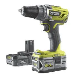 Ryobi R18DD3-252S ONE+ akkuporakone 18 V 2,0 + 5,0 Ah akku