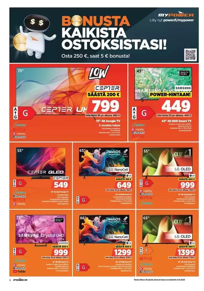 Power tarjoukset voimassa alkaen 16. joulukuuta - 5. tammikuuta 2025 - Tarjouslehti sivu 5