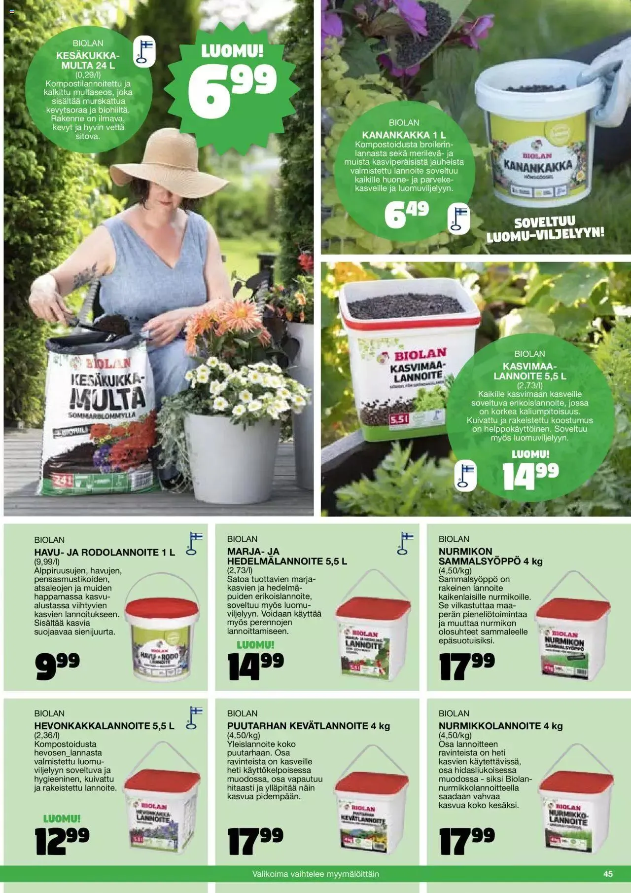Tokmanni - Kesä 2024 voimassa alkaen 1. huhtikuuta - 31. joulukuuta 2024 - Tarjouslehti sivu 45