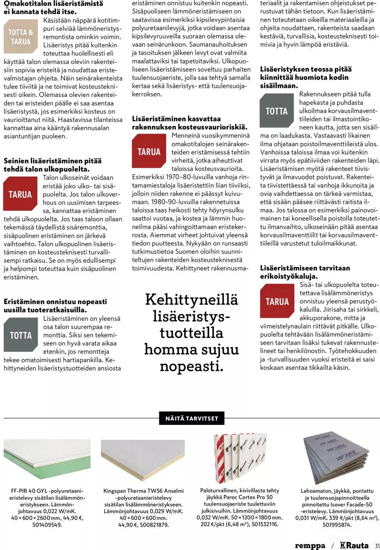 K-Rauta tarjoukset voimassa alkaen 8. tammikuuta - 30. tammikuuta 2024 - Tarjouslehti sivu 31