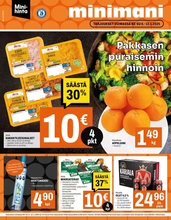 Minimani Yhtiöt Oy voimassa alkaen 9. tammikuuta - 16. tammikuuta 2025 - Tarjouslehti sivu 1
