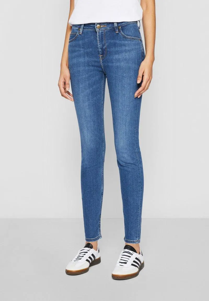 Skinny-Farkut - blue denim