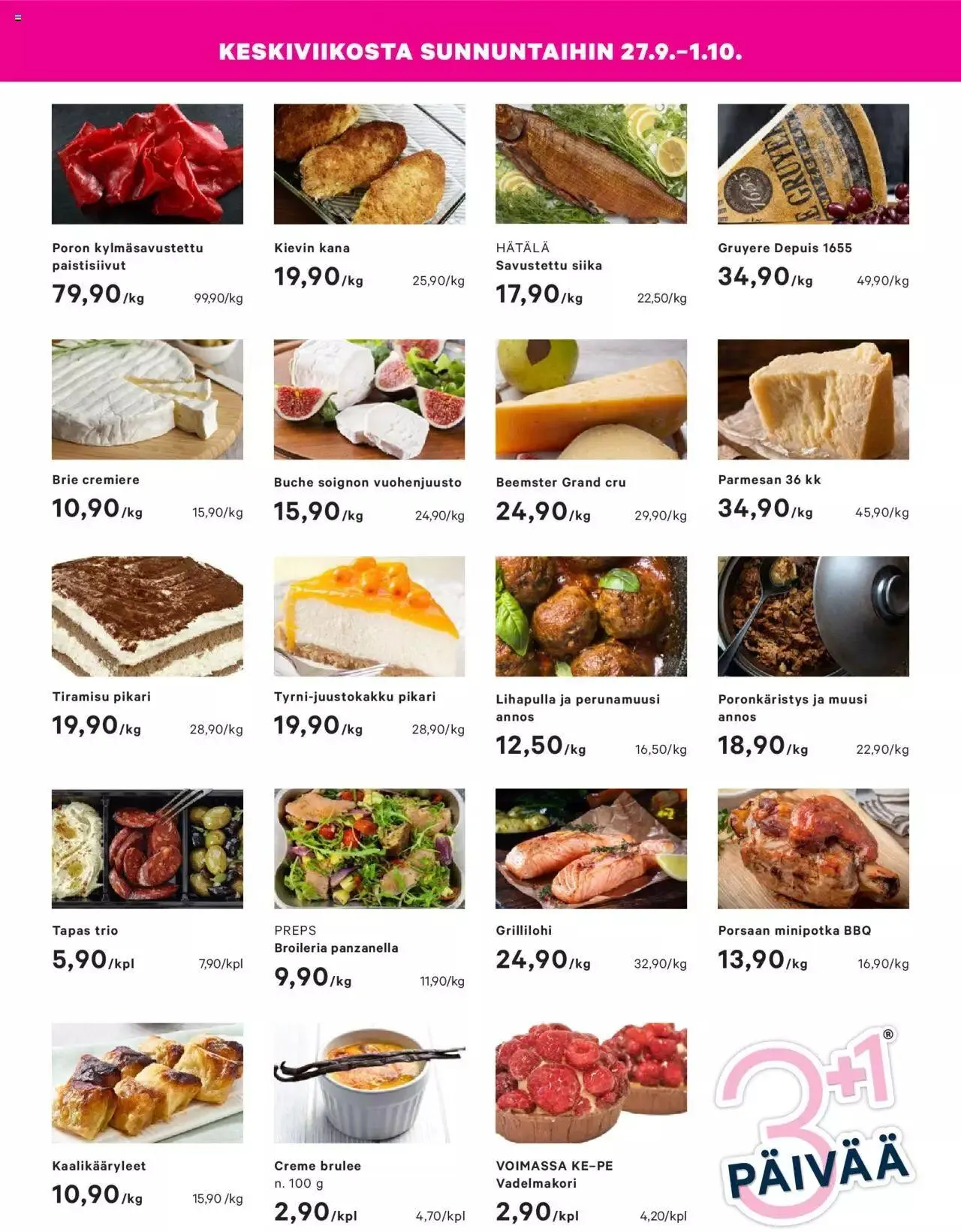 Sokos - Sokos Herkku Oulu Valkea 3+1 päivää syksy 2023 voimassa alkaen 27. syyskuuta - 1. lokakuuta 2023 - Tarjouslehti sivu 3