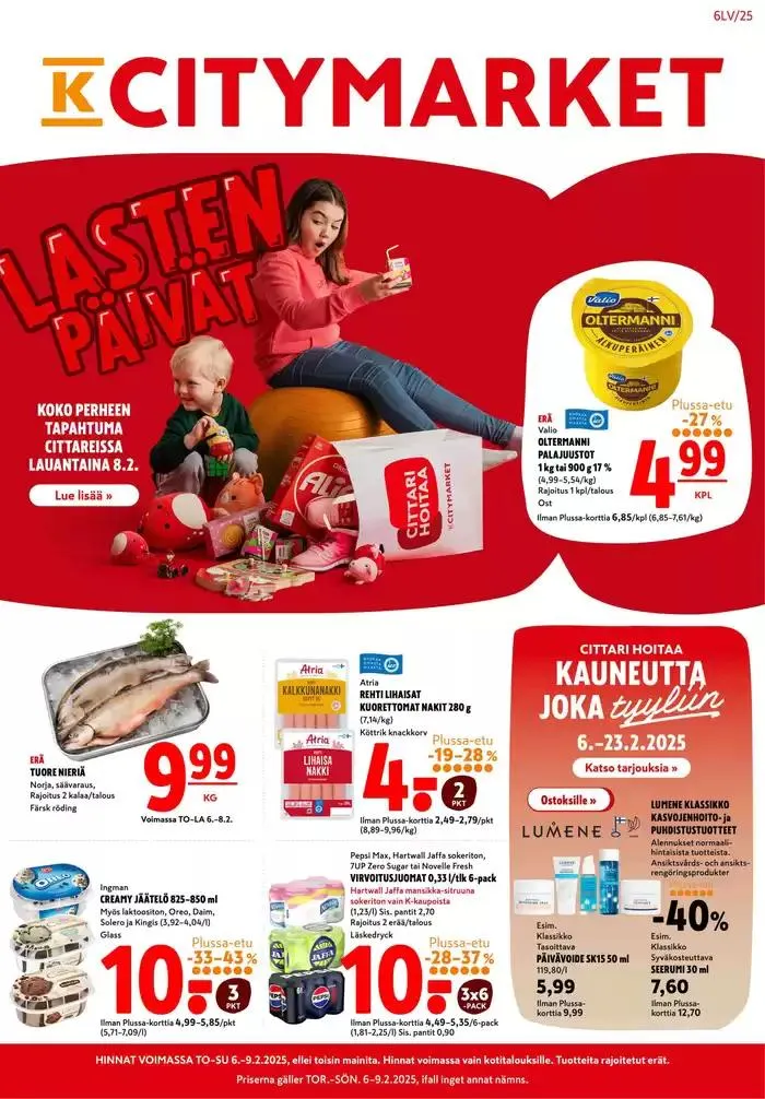 K-citymarket tarjoukset voimassa alkaen 6. helmikuuta - 20. helmikuuta 2025 - Tarjouslehti sivu 1