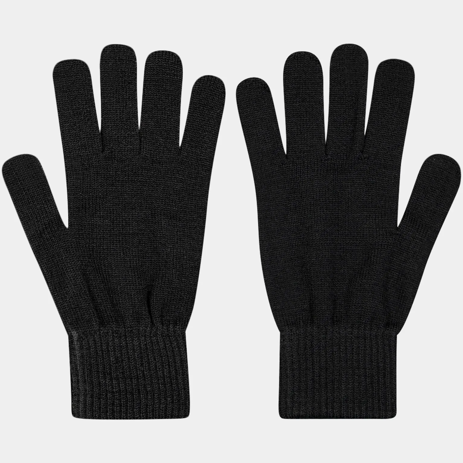 Knitted Merino Glove, neulesormikkaat - Musta