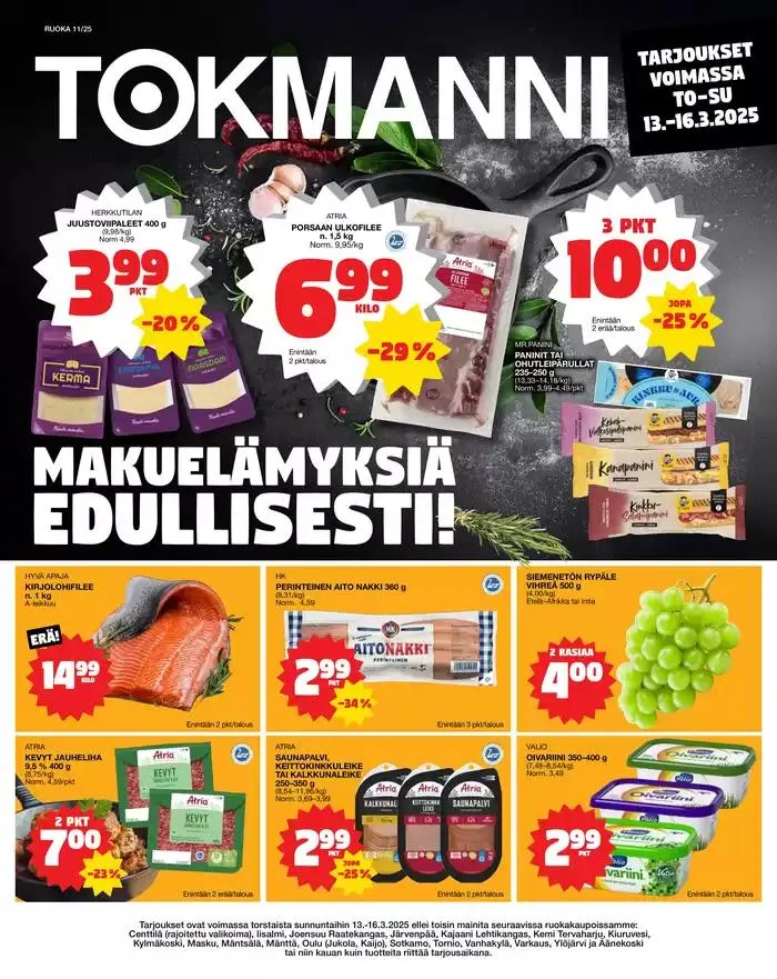 Ruokatarjoukset voimassa alkaen 13. maaliskuuta - 16. maaliskuuta 2025 - Tarjouslehti sivu 1