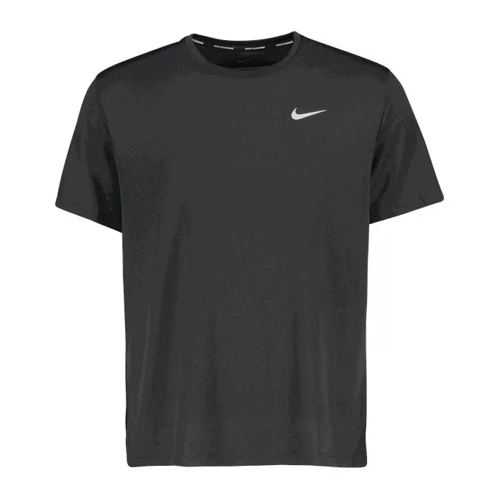 Nike Dri-FIT UV Miler Short Sleeve, T-paita miehet, Musta