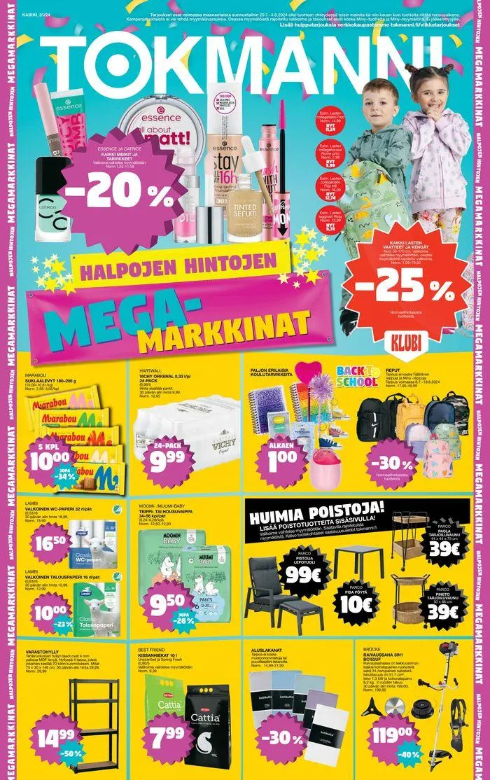 Mega- markkinat voimassa alkaen 29. heinäkuuta - 4. elokuuta 2024 - Tarjouslehti sivu 1