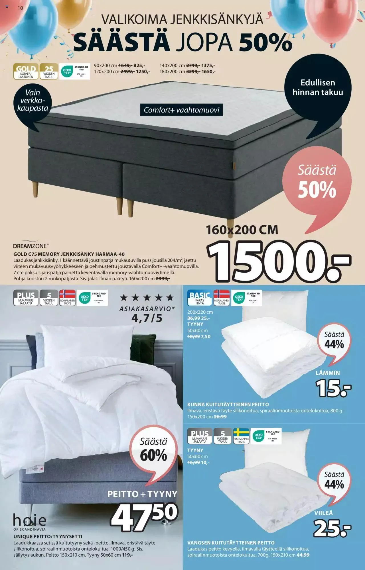 JYSK tarjoukset voimassa alkaen 15. huhtikuuta - 12. toukokuuta 2024 - Tarjouslehti sivu 10