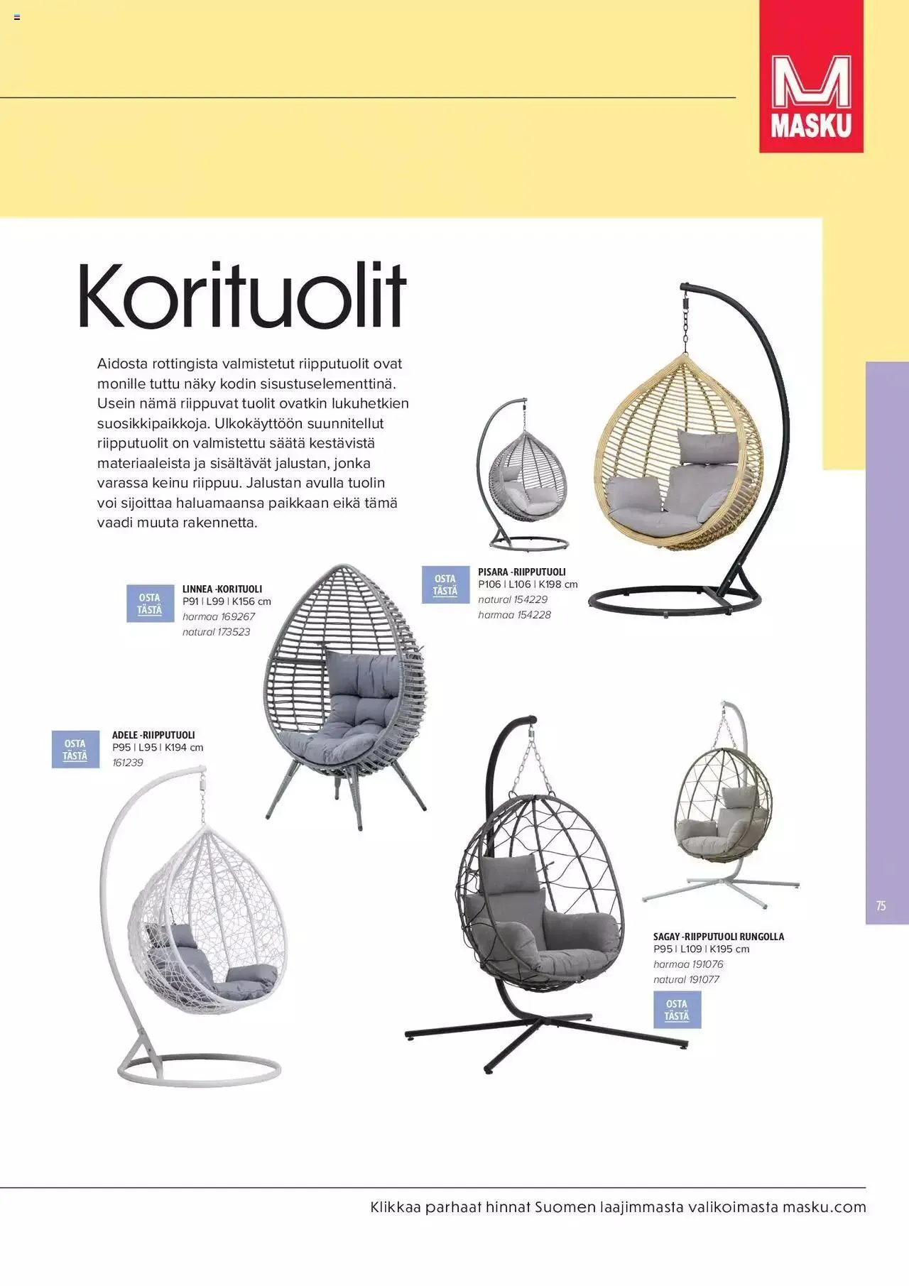 Masku tarjoukset - KESÄ 2024 voimassa alkaen 1. huhtikuuta - 31. joulukuuta 2024 - Tarjouslehti sivu 75