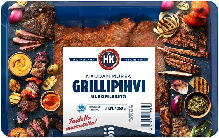 HK Naudan murea Grillipihvi ulkofileestä 360g
