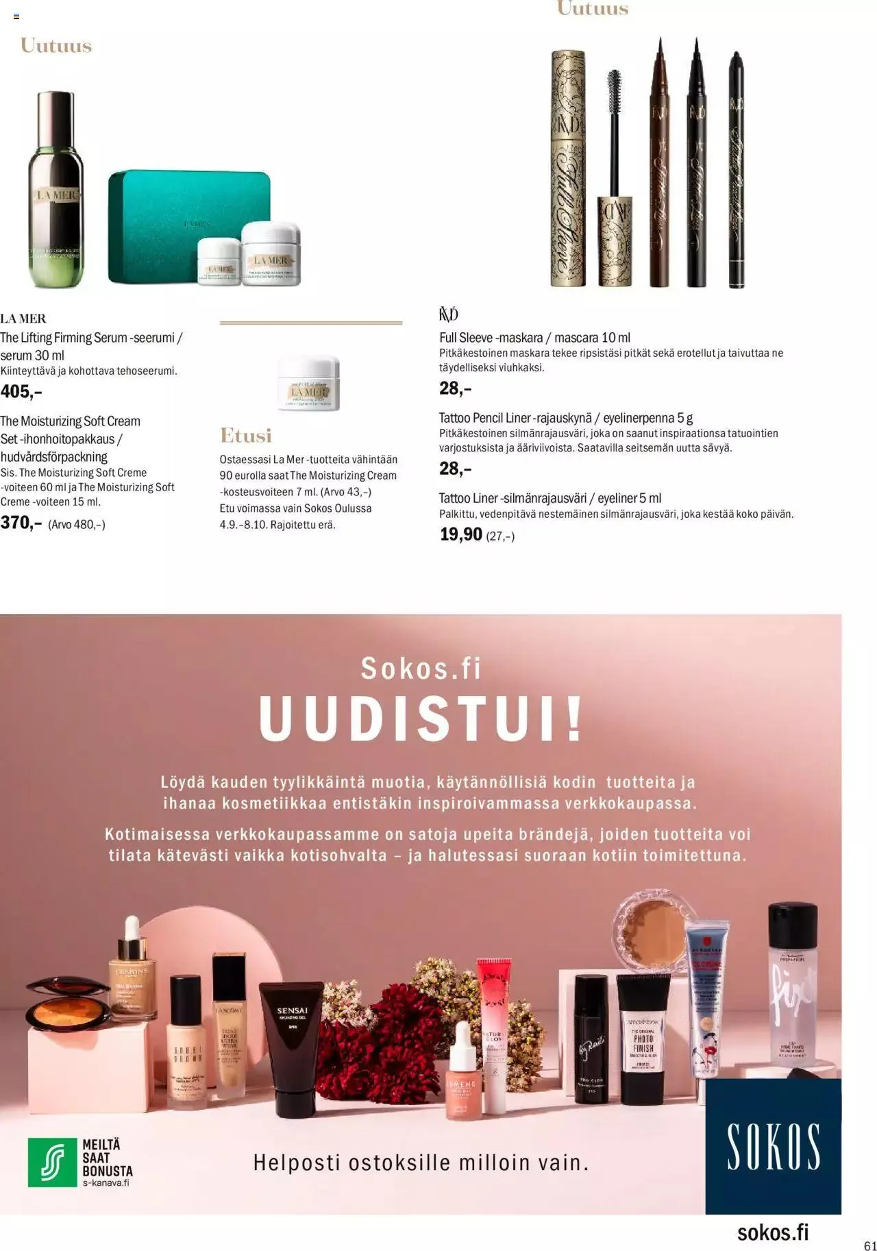 Sokos tarjoukset voimassa alkaen 4. syyskuuta - 8. lokakuuta 2023 - Tarjouslehti sivu 61