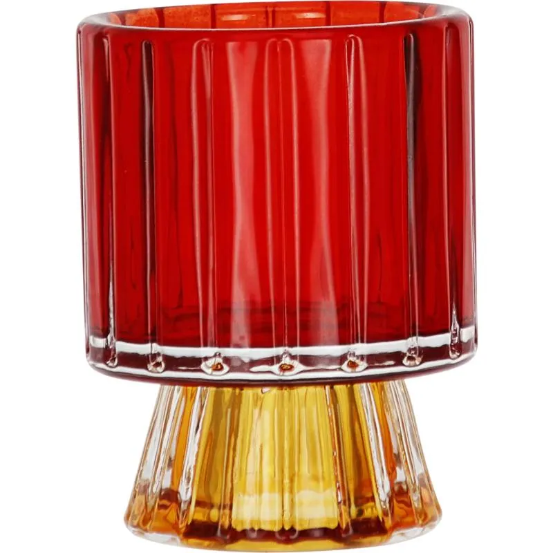 Lämpökynttilälasi Kotikulta 6 x 8 cm Pilari punainen