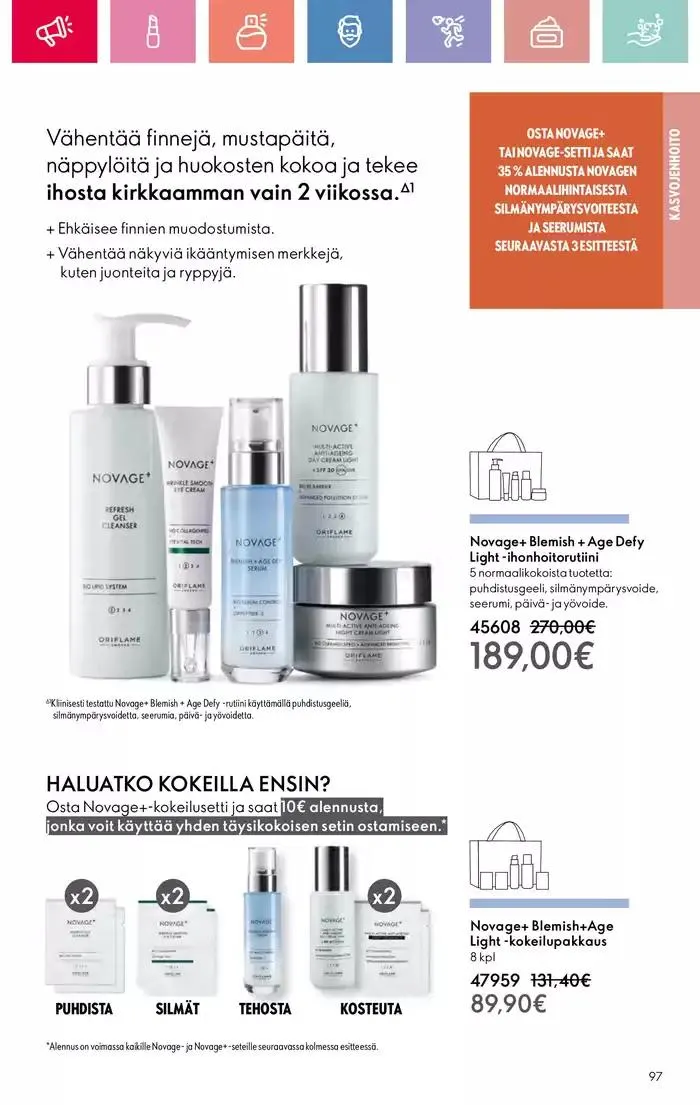 Oriflame tarjoukset voimassa alkaen 9. maaliskuuta - 29. maaliskuuta 2025 - Tarjouslehti sivu 97