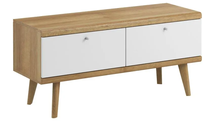 JASMIN tv-taso kapea, tammi/valkoinen