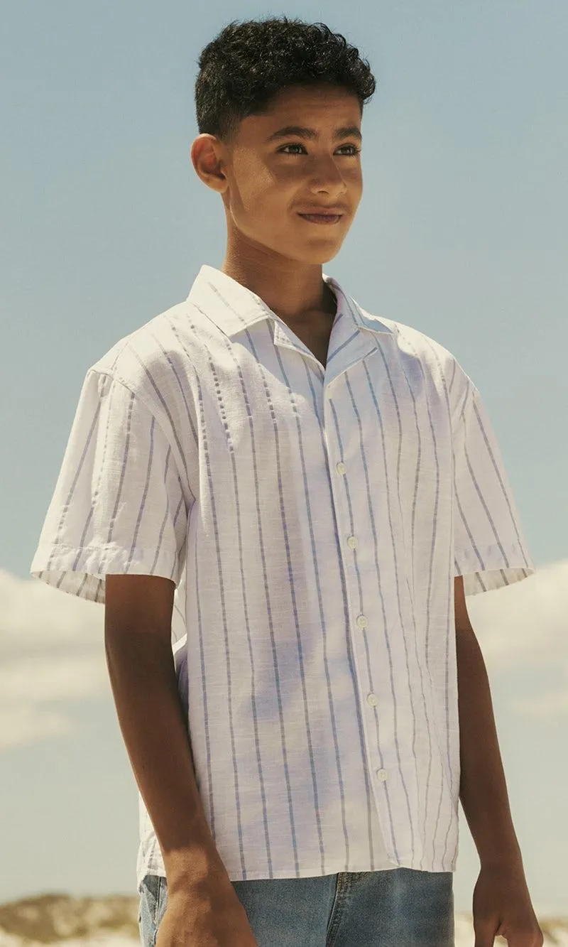 Lyhythihainen kauluspaita puuvillaa